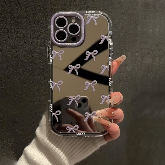 Elegant Bow Print Mirror Phone Case