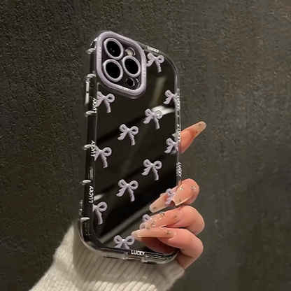 Elegant Bow Print Mirror Phone Case