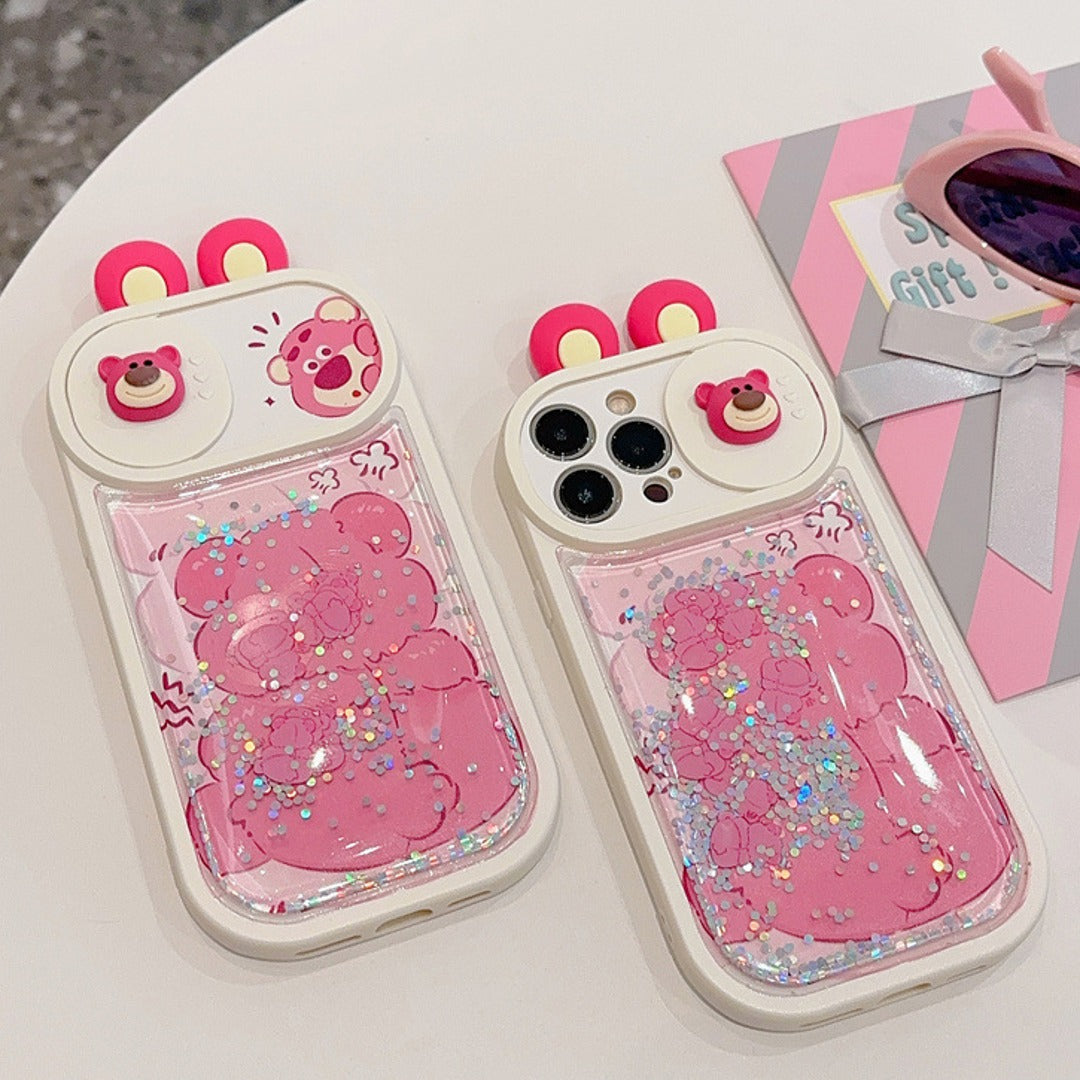 3D Glitter Panda Phone Case