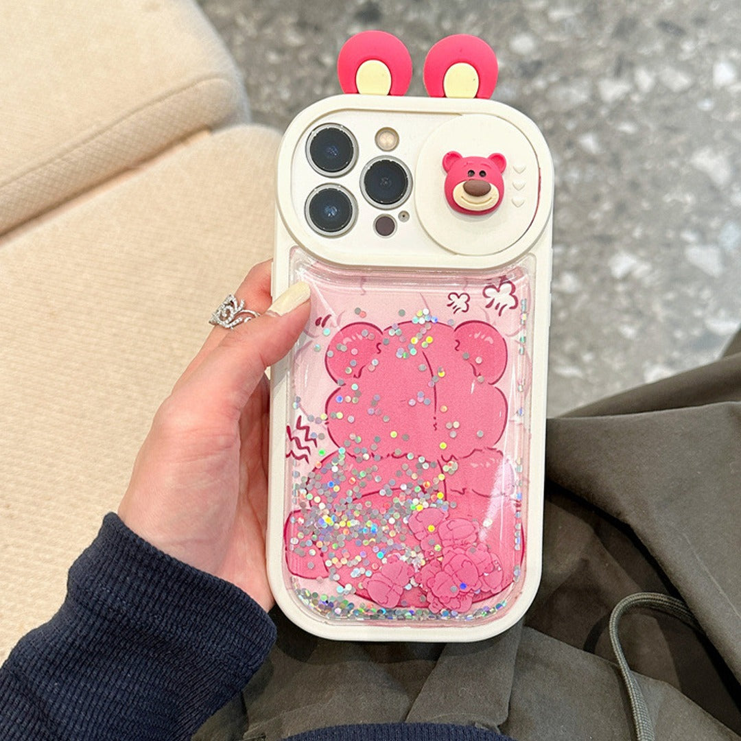 3D Glitter Panda Phone Case