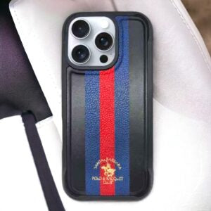 Premium Stripe Leather Phone Case