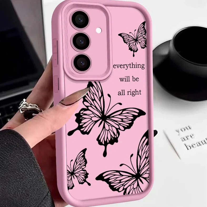 Pen-Stroke Butterfly Case For Samsung