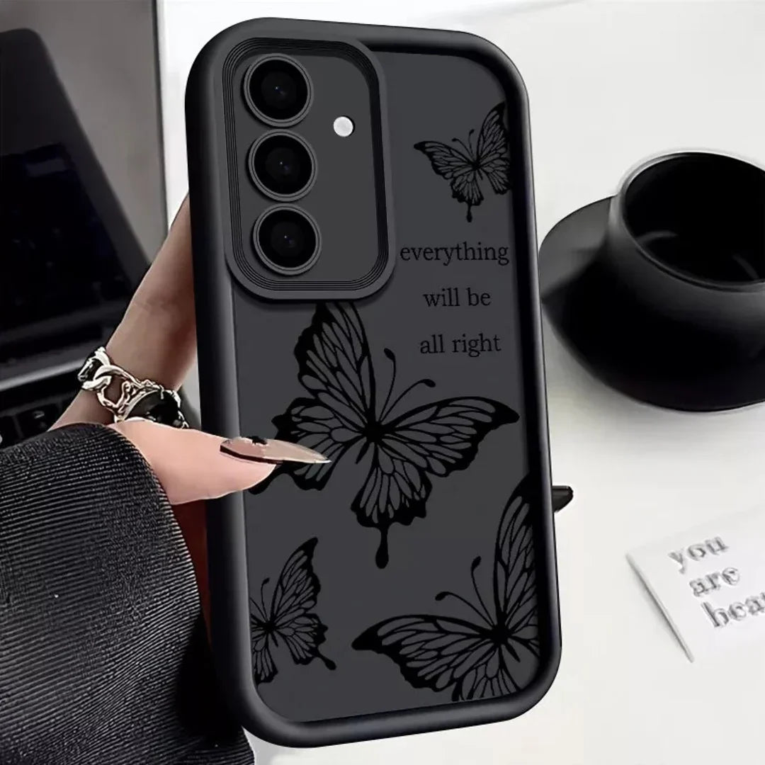 Pen-Stroke Butterfly Case For Samsung