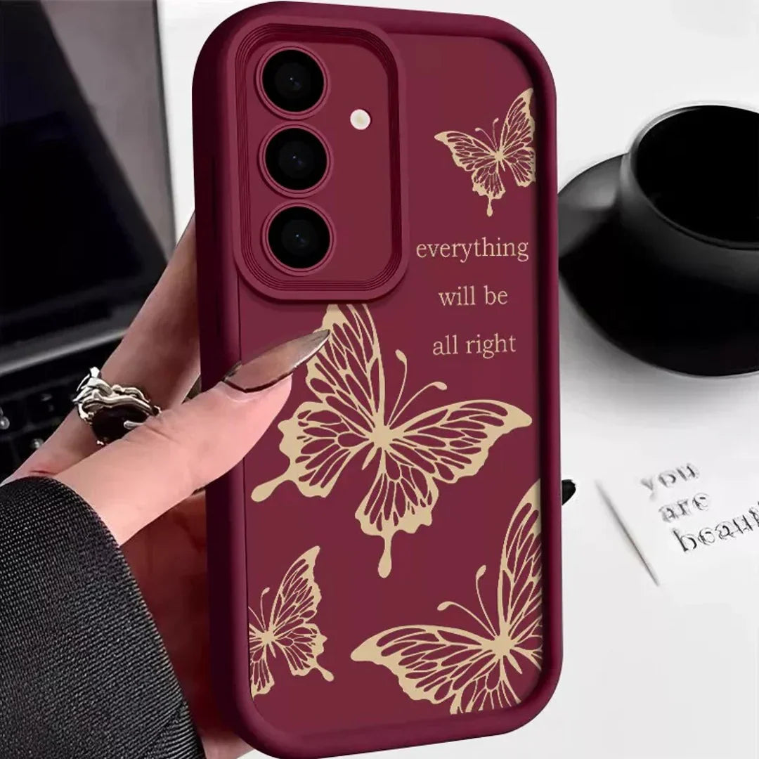 Pen-Stroke Butterfly Case For Samsung