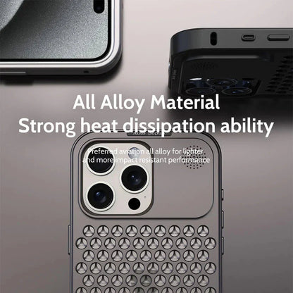 Metallic Hybrid Case With Airflow For Iphone 15 & 14 (Compatible With Pro & Pro Max).