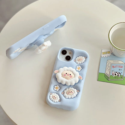 Cartoon Flock Phone Holder Case