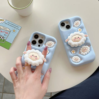 Cartoon Flock Phone Holder Case