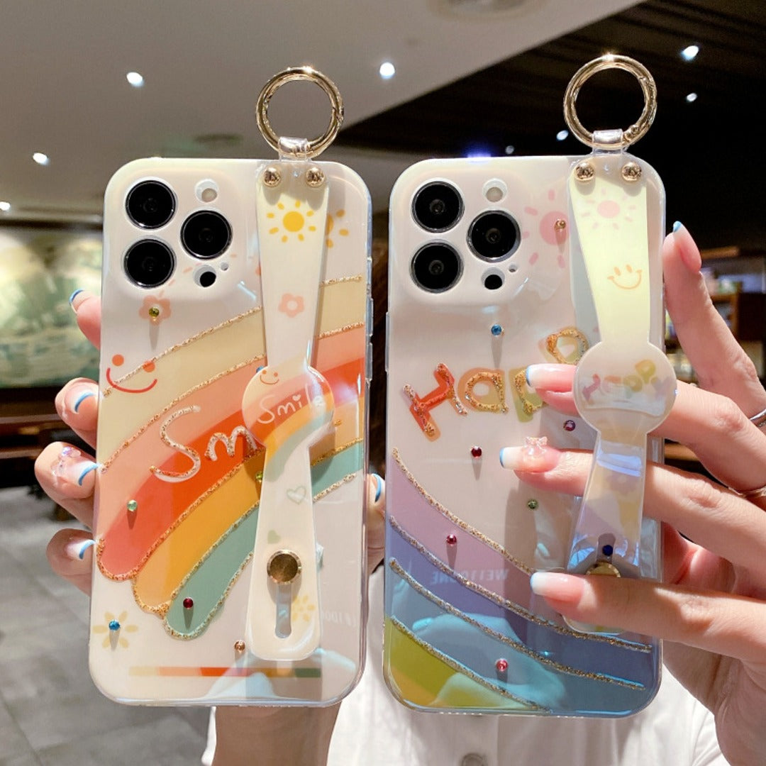 Color Burst Rainbow Wristband Phone Case