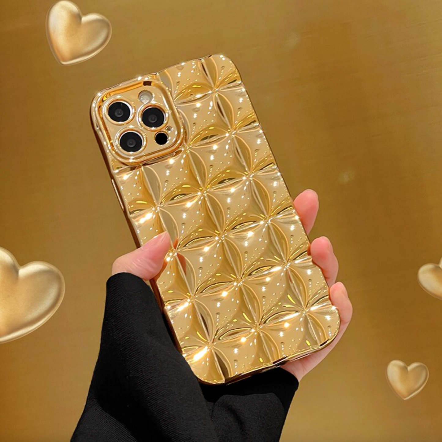 Electroplated Glossy Diamond Block Case