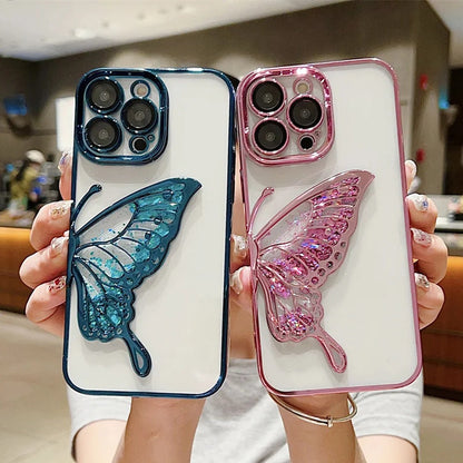 Glowing Butterfly Transparent Phone Case