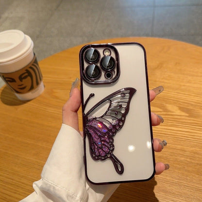 Glowing Butterfly Transparent Phone Case