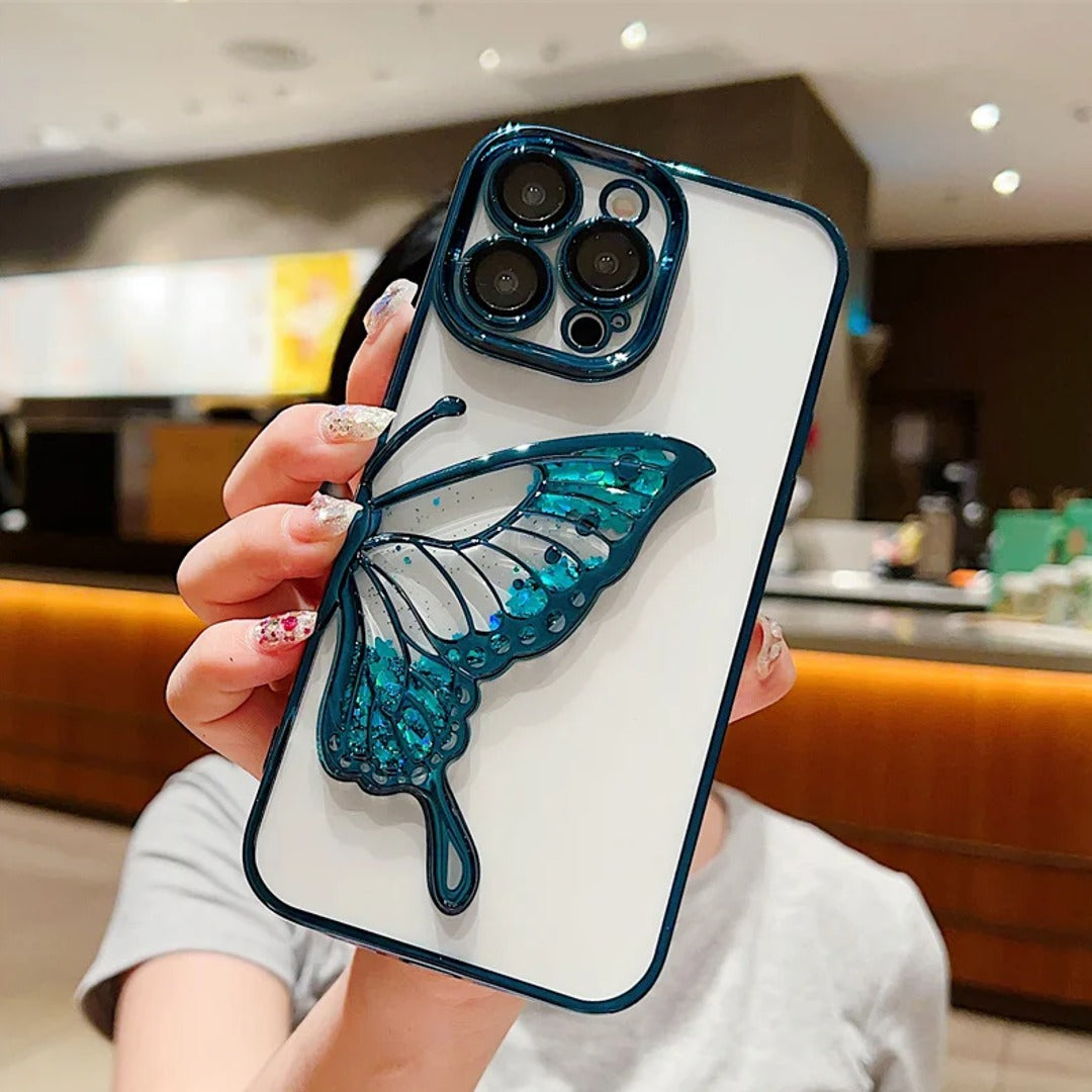 Glowing Butterfly Transparent Phone Case