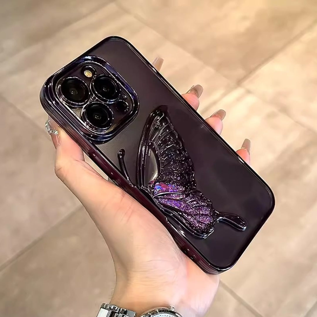 Glowing Butterfly Transparent Phone Case