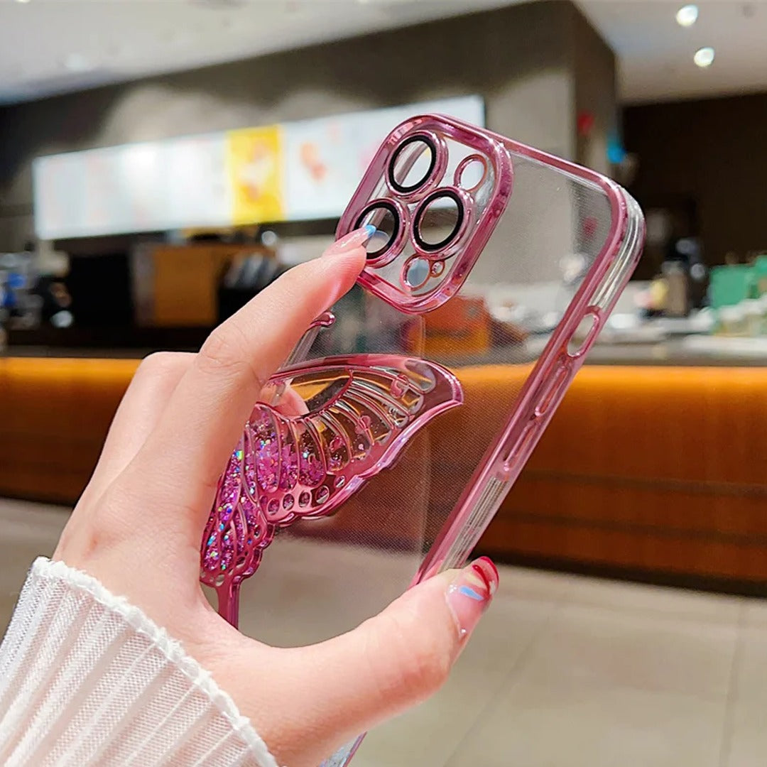 Glowing Butterfly Transparent Phone Case