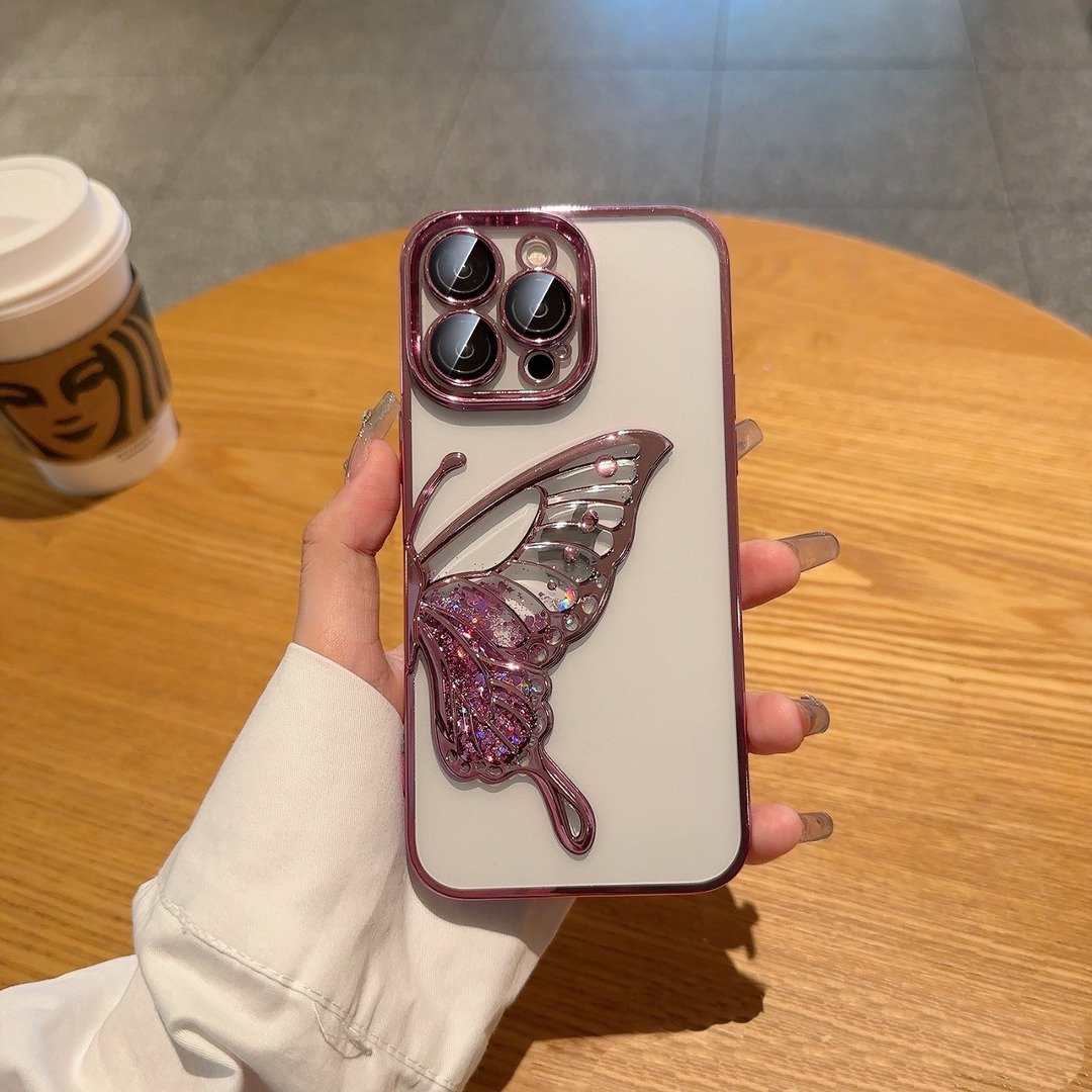 Glowing Butterfly Transparent Phone Case