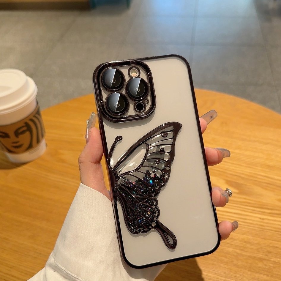 Glowing Butterfly Transparent Phone Case