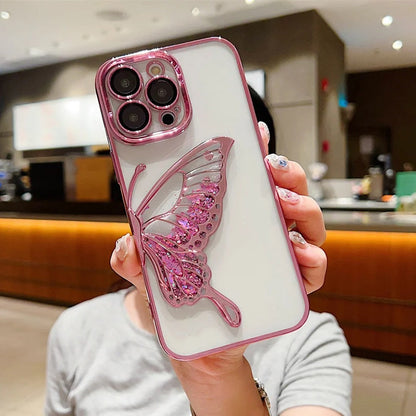 Glowing Butterfly Transparent Phone Case