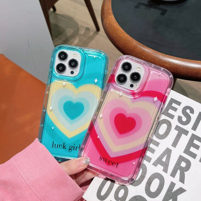 Gradient Love Burst Heart Case