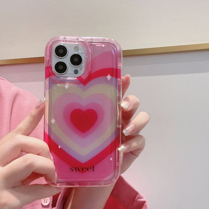 Gradient Love Burst Heart Case