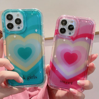 Gradient Love Burst Heart Case