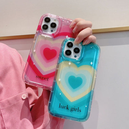 Gradient Love Burst Heart Case