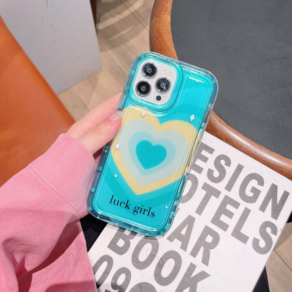 Gradient Love Burst Heart Case