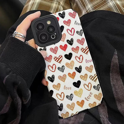 Luxury Colorful Love Heart Case