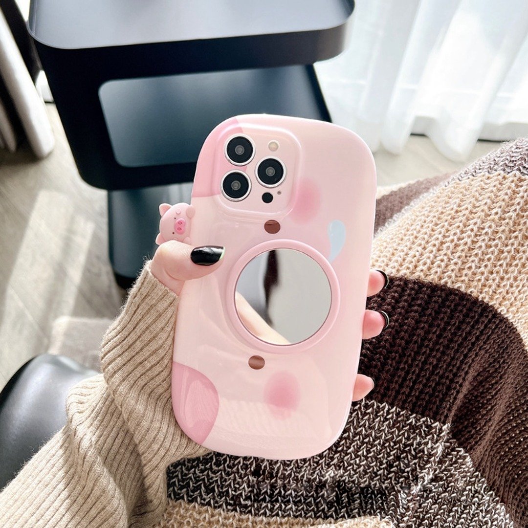 Piggy Perk Cartoon Phone Case With Airpods Case