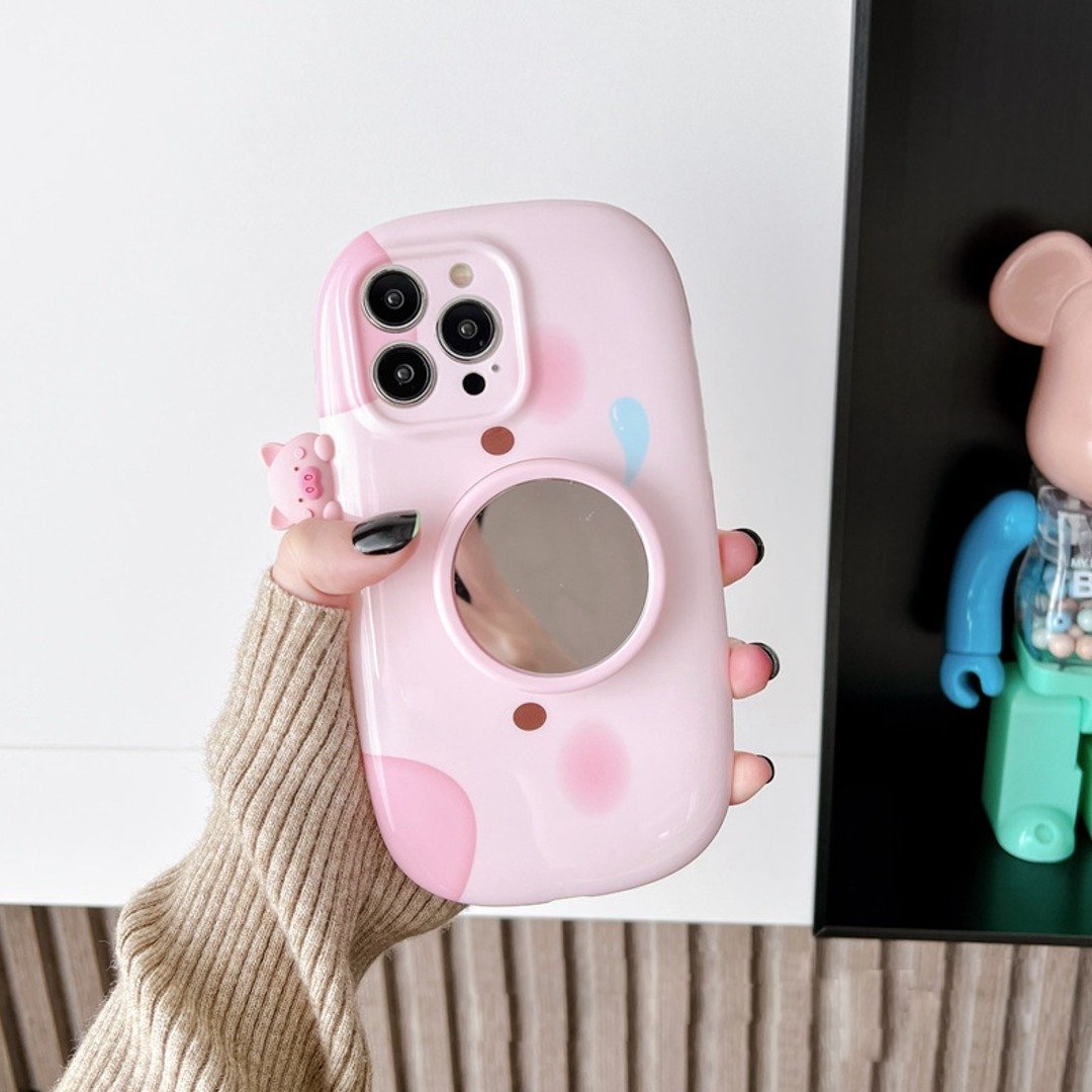 Piggy Perk Cartoon Phone Case With Airpods Case