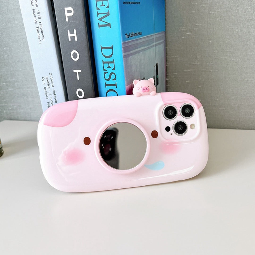 Piggy Perk Cartoon Phone Case With Airpods Case