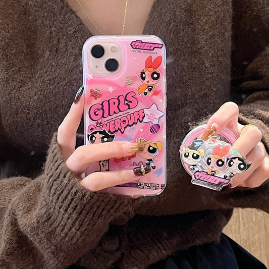 Powerpuff Love Trio Case With Magnetic Phone Gripper