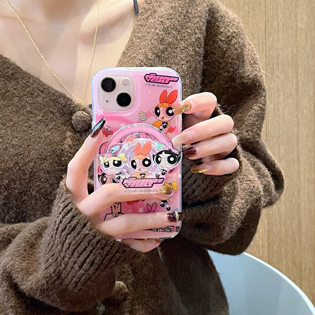 Powerpuff Love Trio Case With Magnetic Phone Gripper