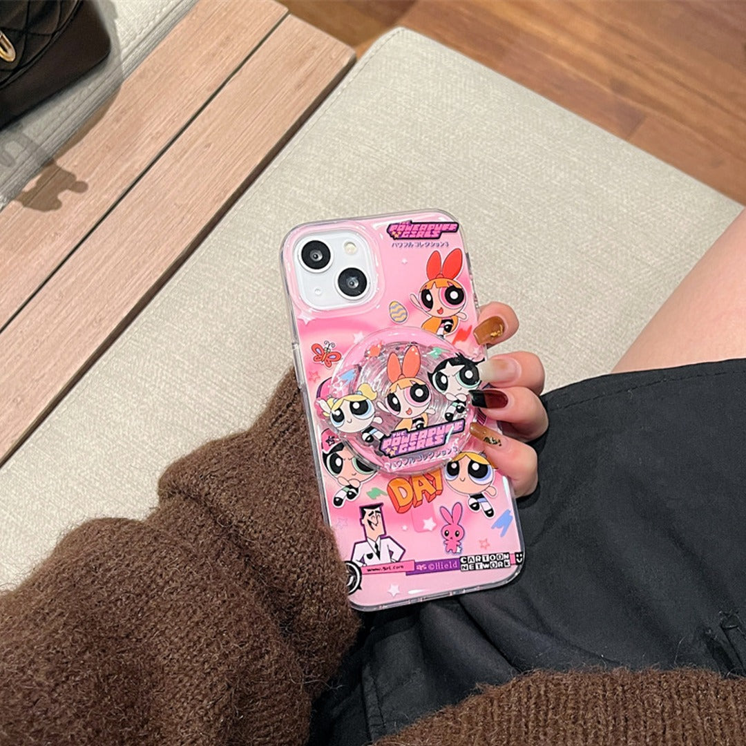 Powerpuff Love Trio Case With Magnetic Phone Gripper