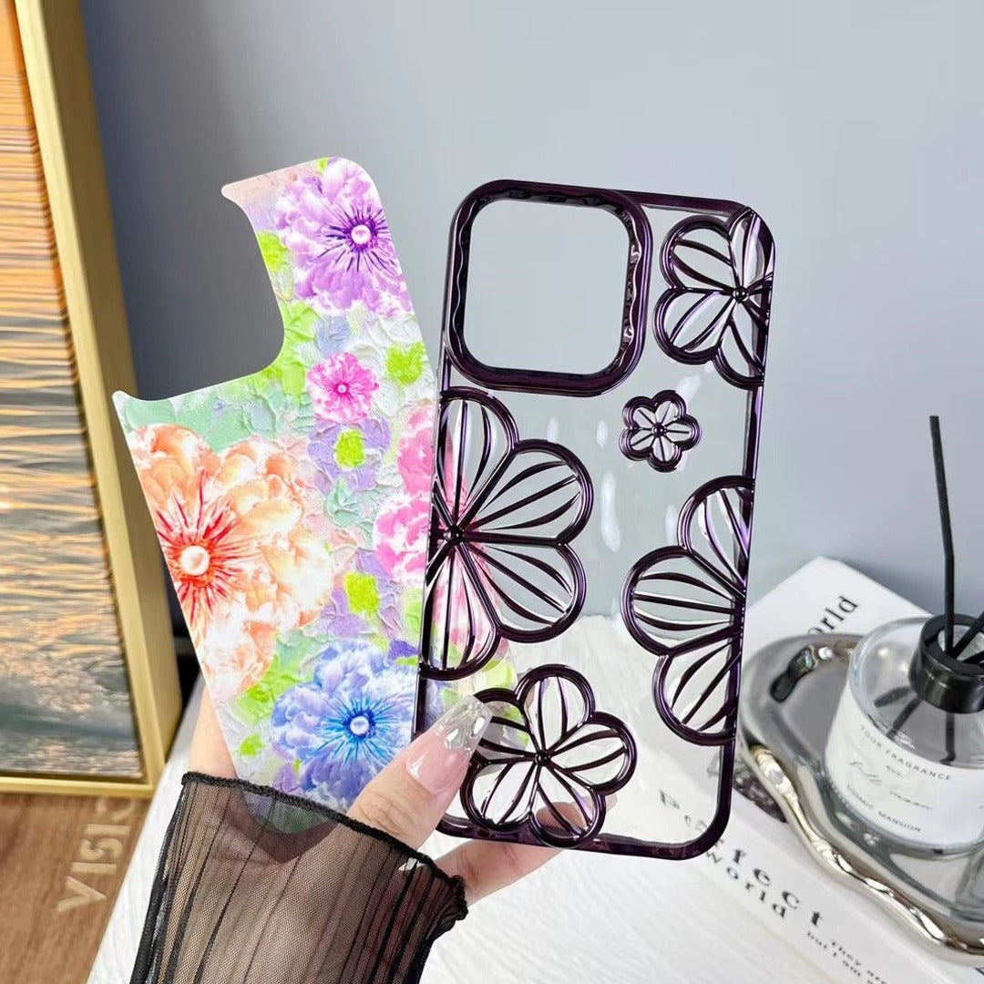 Painted Bloom Prism Glitter Phone Case