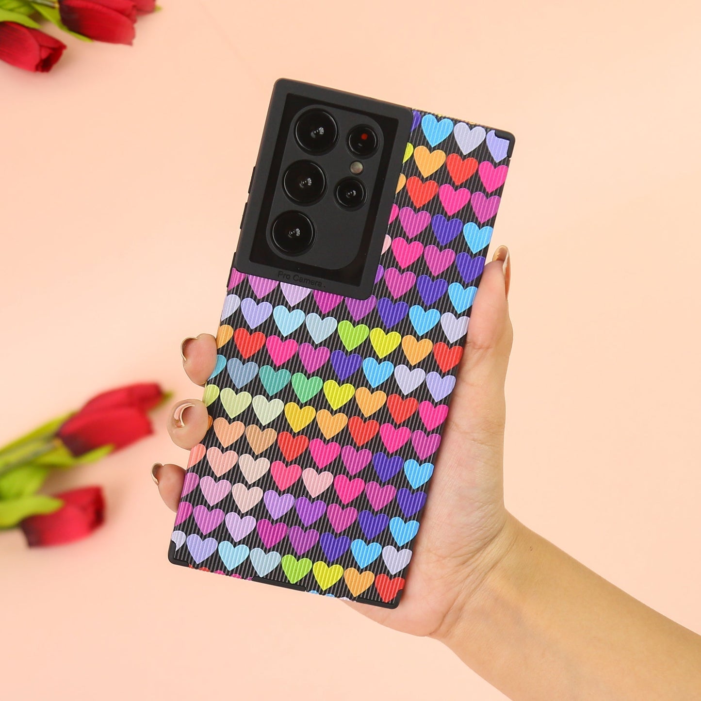 Mini Hearts Print Phone Case - Samsung