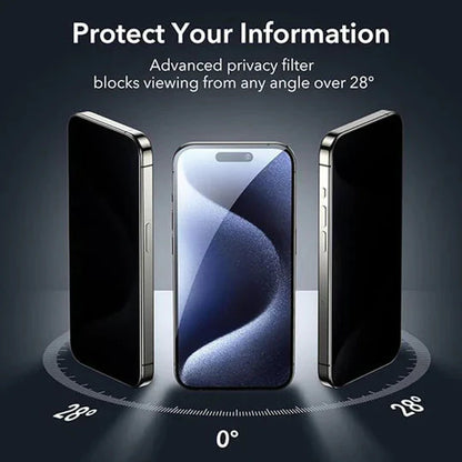 Premium Privacy Tempered Glass Screen Protector For Iphone.