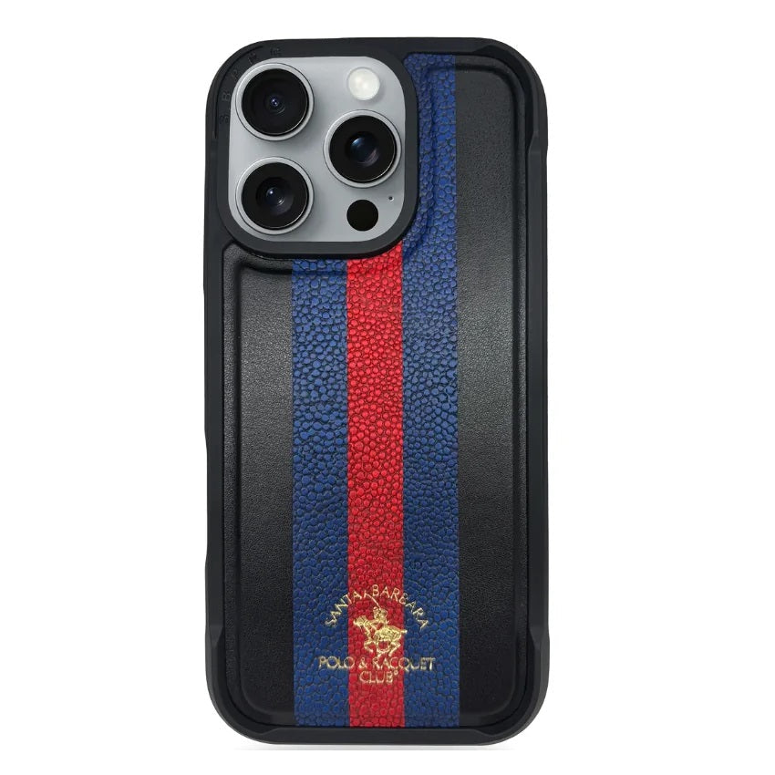 Premium Stripe Leather Phone Case