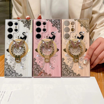 Sparkling Diamond Butterfly Stand Case - Samsung