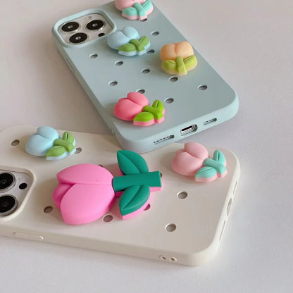 3D Soft Tulip Garden iPhone Case